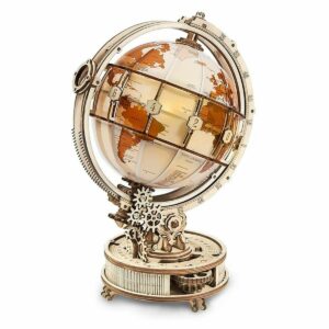Globe Lumineux à Led Maquette 3D en Bois