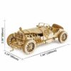 Ce puzzle reproduit la voiture de sport pionnière des années 1910, un modèle de voiture super cool et emblématique que les gens adorent. Ce modèle unique reproduit à l'échelle 1:16 la voiture de sport pionnière "Grand Prix Car"
