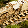 Locomotive Vapeur Maquette 3D en Bois