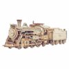 Magnifique Locomotive à Vapeur, une Maquette 3D en Bois à l'échelle 1:80.