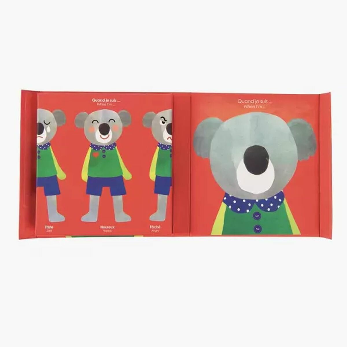 Jeu-magnétique-émotions Le jeu magnétique des expressions stimule le langage expressif chez les enfants en les encourageant à décrire les émotions représentées. Cela favorise l'apprentissage de leur vocabulaire lié aux émotions.