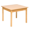 Cette belle Table carrée en bois naturel pour enfant est une table très solide aux lignes épurée fabriquée en bois d'hévéa