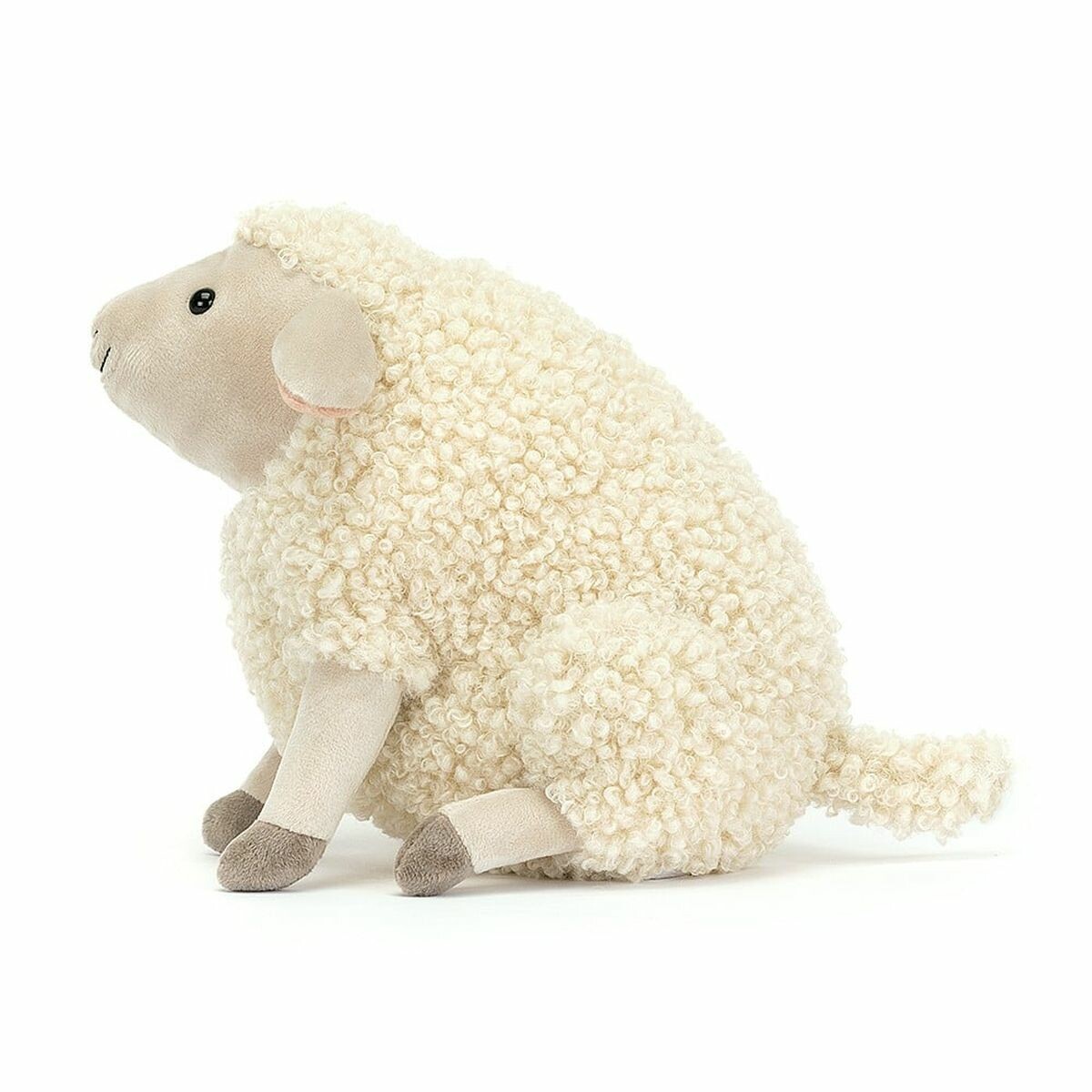Peluche-Mouton-19cm-Bidiboule Cette peluche adorable et câline est parfaite pour les enfants de tous âges dès la naissance, sa fourrure est douce et moelleuse. Ce mouton est terriblement potelé et en est très heureux !