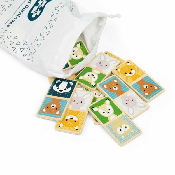 Une variante du jeu de dominos classique pour enfants, ils sont de taille idéale pour que les petites mains puissent les ramasser et les poser facilement.