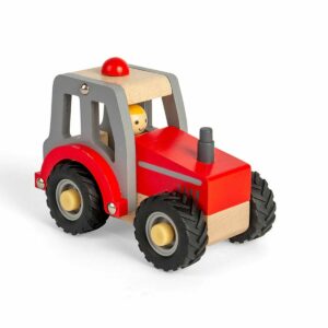 Véhicule Bois Mini Tracteur rouge