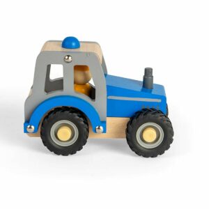 Véhicule Bois Mini Tracteur Bleu