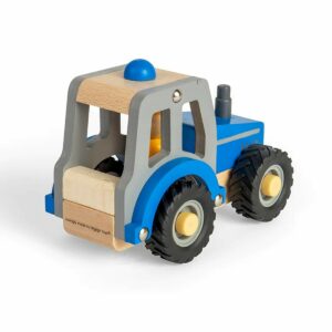 Véhicule Bois Mini Tracteur Bleu