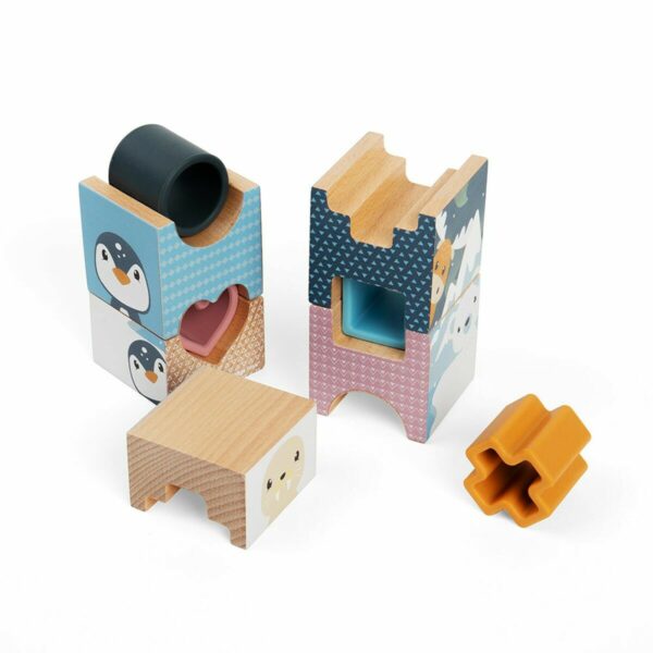 Découvrez ce Puzzle en bois de la tour arctique. Le jouet à empiler le plus cool de la planète !