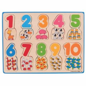 Puzzle pour apprendre chiffres et couleurs