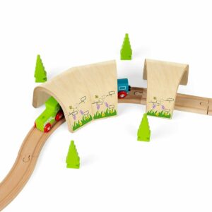 Tunnel courbe Circuit de train en bois