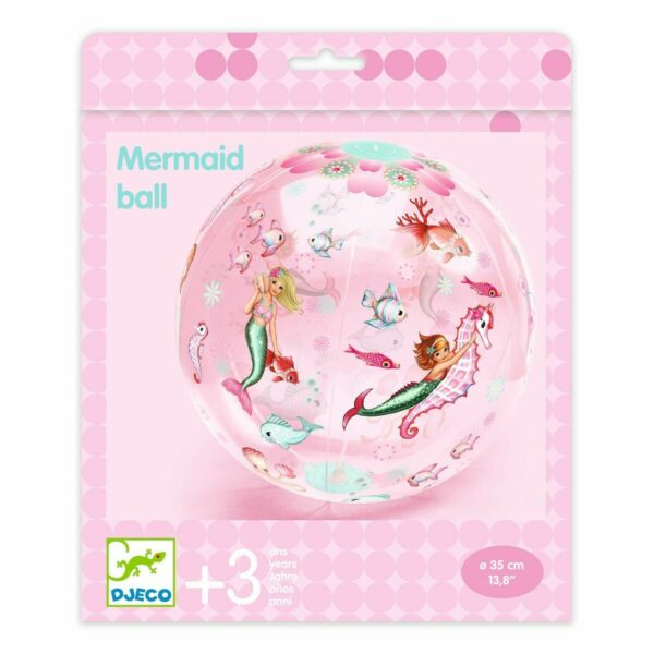 Mermaid Ball est un ballon gonflable de 35 cm de diamètre sur le thème des sirènes