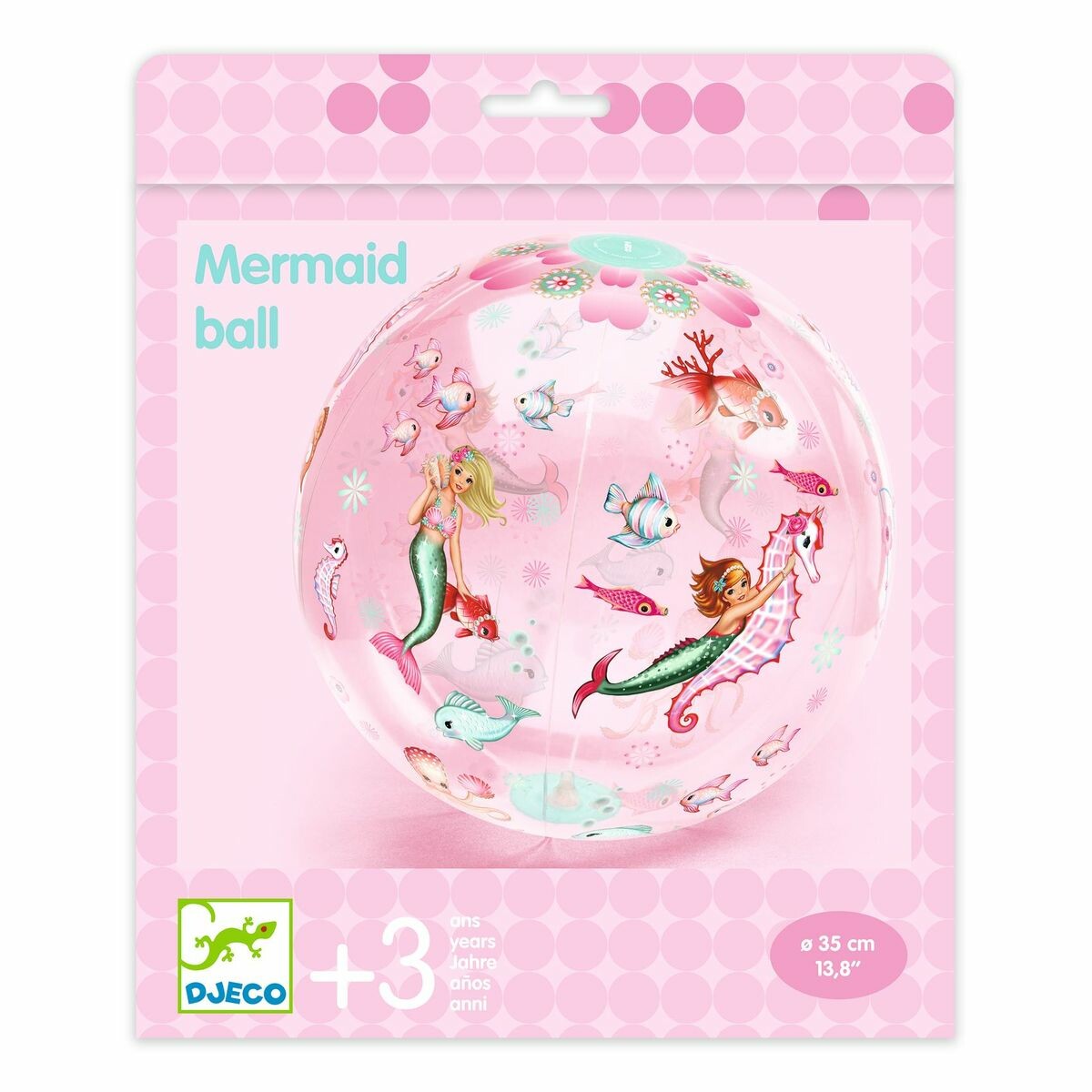 Mermaid Ball est un ballon gonflable de 35 cm de diamètre sur le thème des sirènes