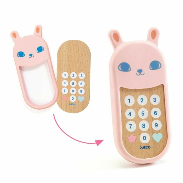 1 téléphone et sa coque lapin,