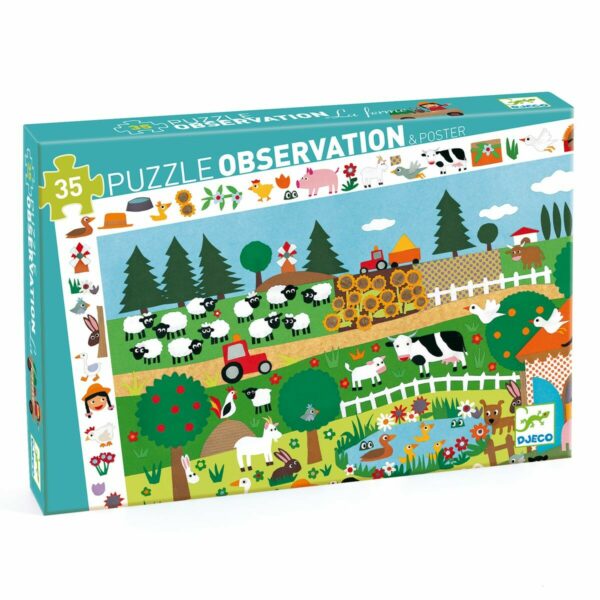 Puzzle d'observation Ferme 35 pièces 3 ans