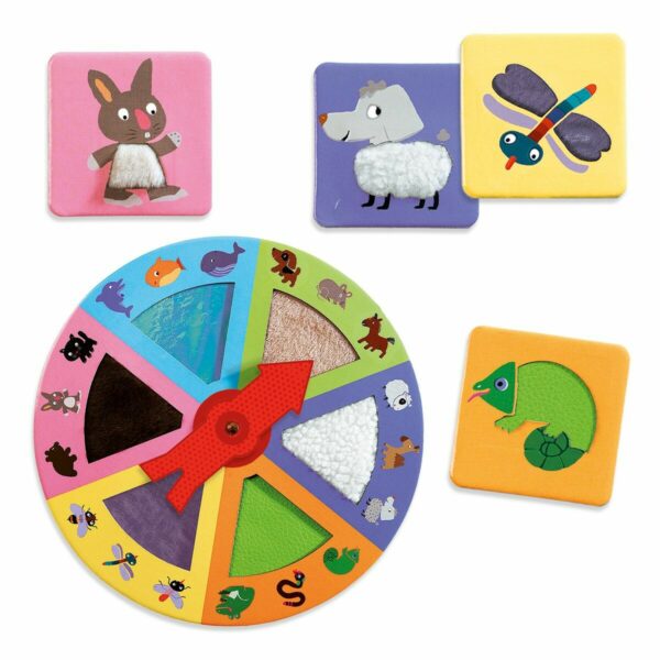 Un jeu de loto tactile qui transforme le temps de jeu en une expérience interactive, initiant les tout-petits au monde fascinant des animaux grâce au pouvoir du toucher. Les textures sont très différentes pour bien les identifier.