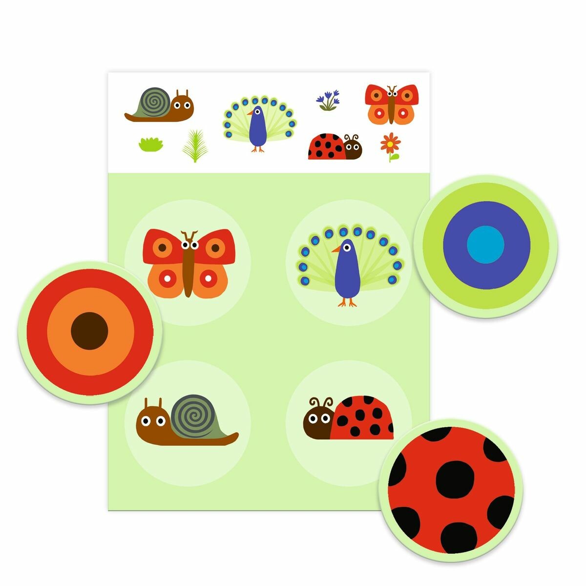 Loto-Plume-Poils Ce charmant jeu d'association et d'apprentissage transforme le temps de jeu en une expérience interactive, initiant les tout-petits au monde fascinant des textures et des apparences animales.