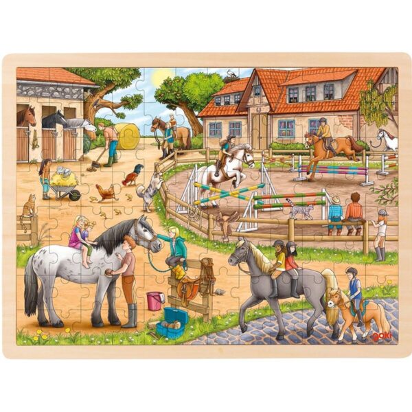 Puzzle centre équestre en bois