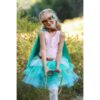 Tutu turquoise, Cape/Masque couleur Cuivre 4/6 ans