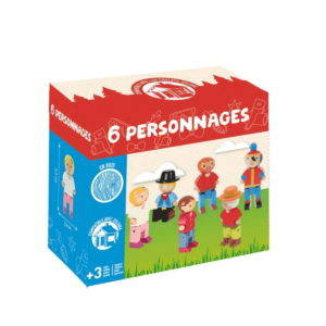 6 Personnages en bois dès 3 ans