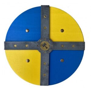 Bouclier Historik Viking jaune et bleu Thor L