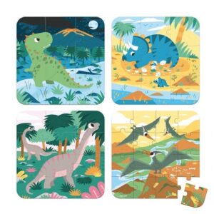 Puzzles Évolutifs Dinosaures – 4 puzzles