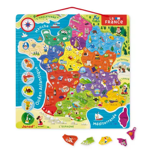 PUZZLE CARTE DE FRANCE MAGNETIQUE