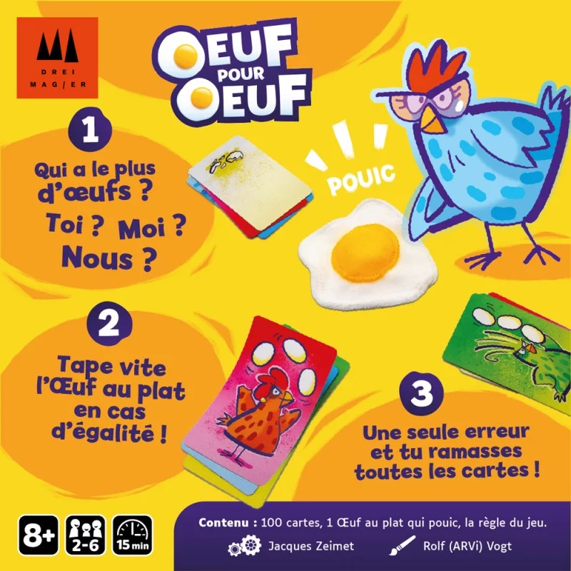 Jeu de cartes : OEUF POUR OEUF