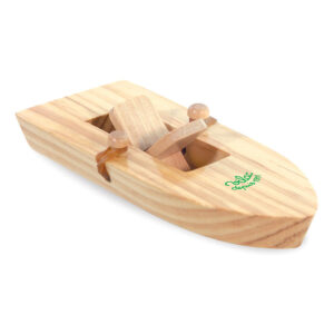 Bateau à élastique en bois