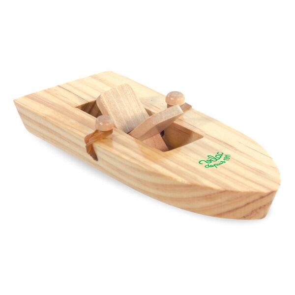 Bateau à élastique en bois