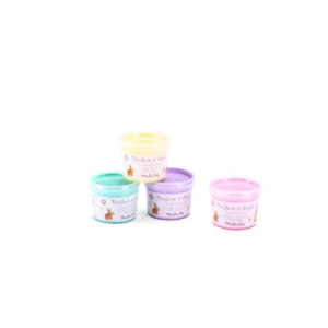 4 pots de peinture à doigts pastel