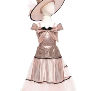 Robe de sorcière glamour avec chapeau (taille 7-8 ans)