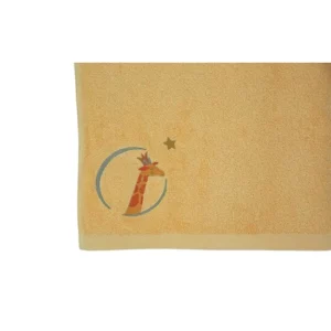 Serviette Girafe Vanille 70 x 140 cm de L’Oiseau Bateau Personnalisable